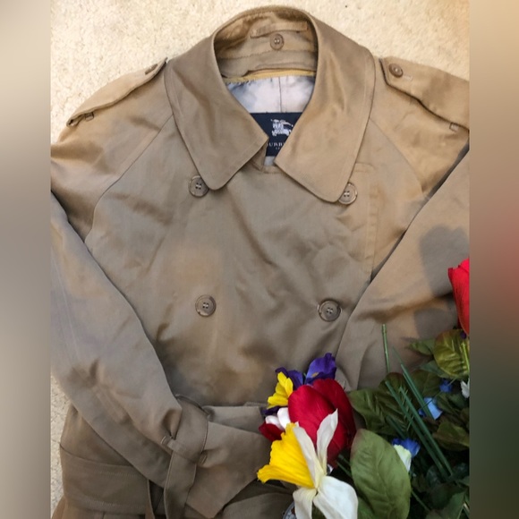 🌺VINTAGE burberry trench coat with removable zippered lining /vest 🌺 - Picture 2 of 16